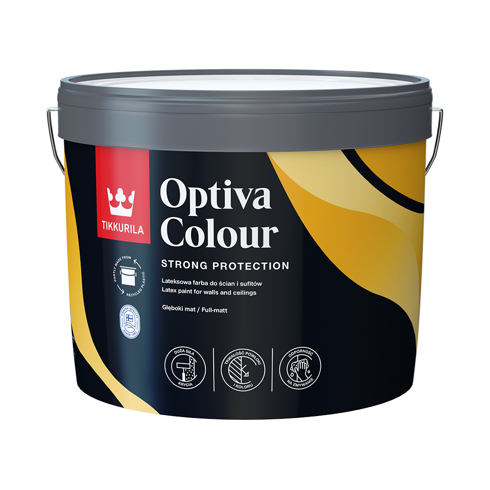 Фарба латексна TIKKURILA Optiva Colour База А мат біла 9 л 13 кг